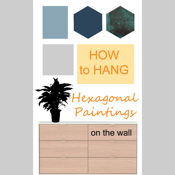 how-hang-hexagon-paintings-interior-home-decor
