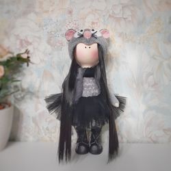 Gothic doll Interior doll mouse Rag doll Textile doll