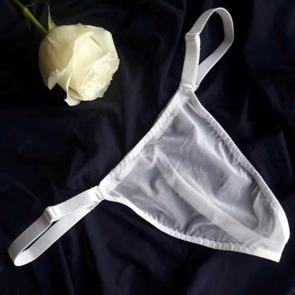 Transparent men's T-string with fasteners-hooks. Handmade to - Inspire ...