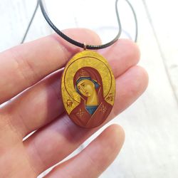 Virgin Mary | Theotokos | Icon necklace | Orthodox pendant | Jewelry icon | Orthodox Icon | Christian icons | Holy icon