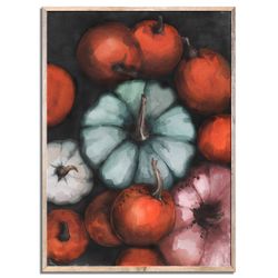 pumpkin painting autumn watercolor painting fall vegetables wall art kitchen still life autumn vegetable wall decor