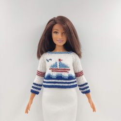 Barbie curvy clothes ship sweater