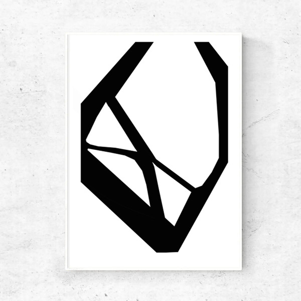 Three minimalist black and white prints for download 1