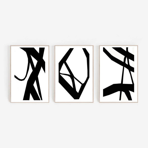 Three minimalist black and white prints for download 3