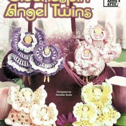 Digital Crochet Patterns Clothespin Angels Twins