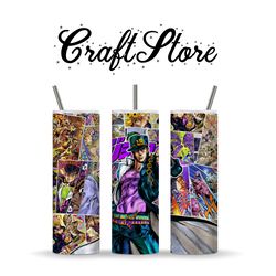 anime (jojo) | tumbler png | cartoon | png files for sublimation | instant download | tumbler sublimation design