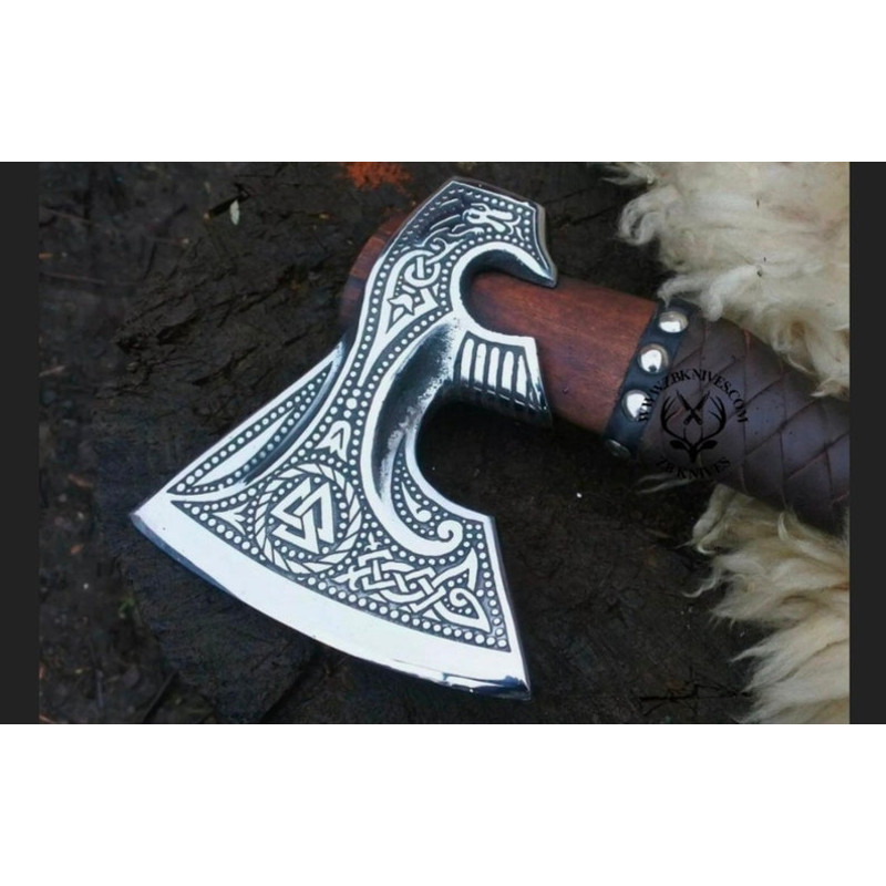 Carbon Steel Viking Axe, Fantasy Axe, Forged Axe, Hatchet Warrior Throwing Axe, Custom Engraved Axe, Gift For Boyfriend4.jpg