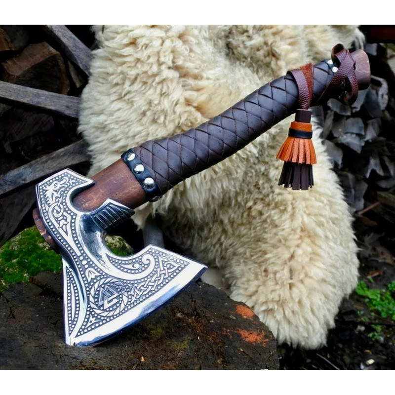 Carbon Steel Viking Axe, Fantasy Axe, Forged Axe, Hatchet Warrior Throwing Axe, Custom Engraved Axe, Gift For Boyfriend1.jpg