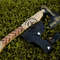 Handmade Viking axe, Viking Hatchet, Bearded axe, Norse God Odin Valknut, Forged Axe, Functional Wall decor, Decorative Wood Chopping Axe06.jpg
