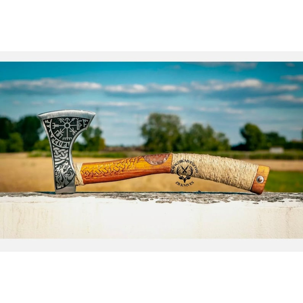 GROOMSMEN GIFT - Viking Axe, Viking Wedding Best Man Proposal Gift, Personalized Axe, Custom Handmade Carbon Steel Throwing Axe Gift for Men1.jpg