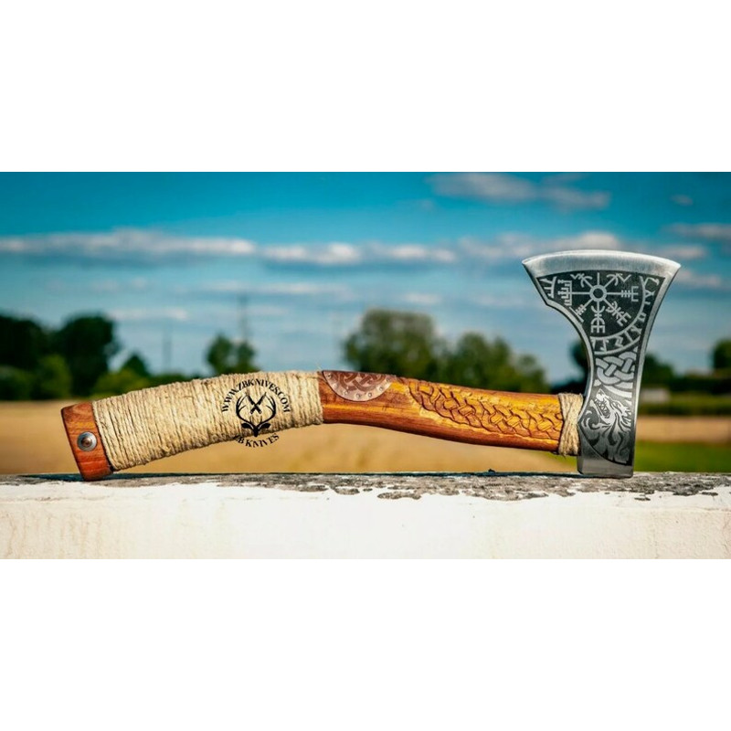 GROOMSMEN GIFT - Viking Axe, Viking Wedding Best Man Proposal Gift, Personalized Axe, Custom Handmade Carbon Steel Throwing Axe Gift for Men2.jpg