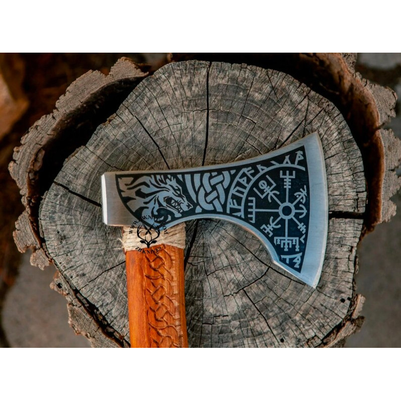GROOMSMEN GIFT - Viking Axe, Viking Wedding Best Man Proposal Gift, Personalized Axe, Custom Handmade Carbon Steel Throwing Axe Gift for Men4.jpg