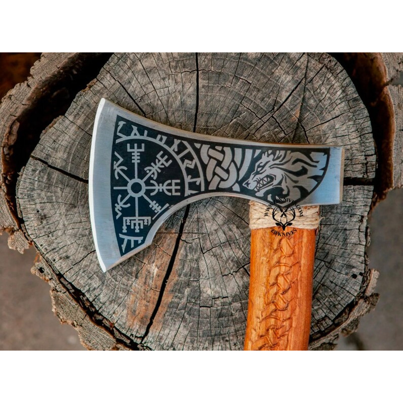 GROOMSMEN GIFT - Viking Axe, Viking Wedding Best Man Proposal Gift, Personalized Axe, Custom Handmade Carbon Steel Throwing Axe Gift for Men5.jpg