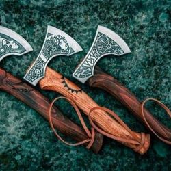 viking axe groomsmen gift set of 3, personalized groomsmen gifts, engraved axe gift, bearded groomsmen proposal, vikings