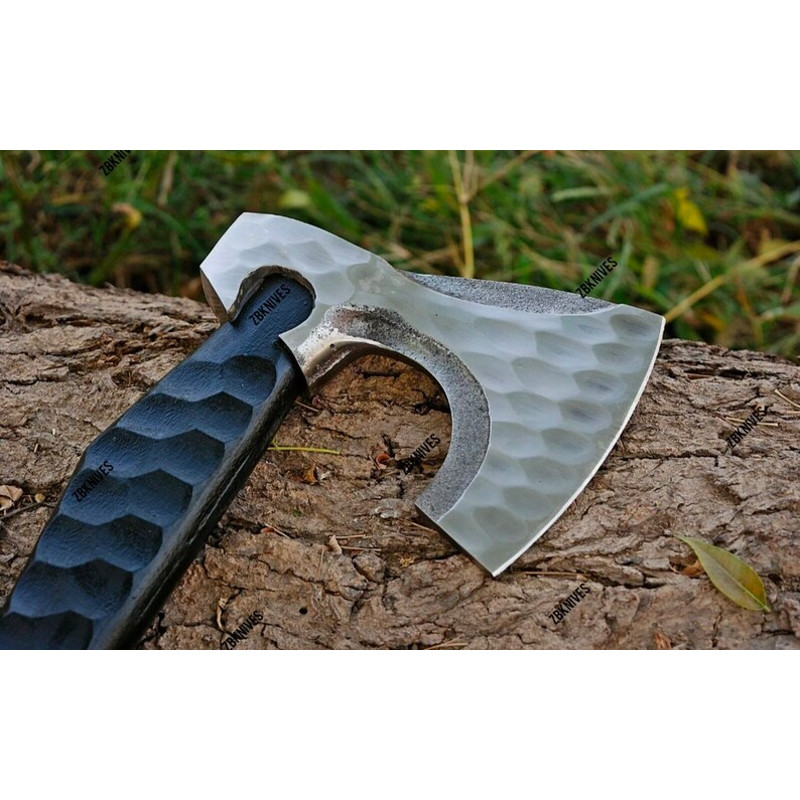 GIFT for HIM Forged Viking Axe Throwing Custom Handmade Carbon Steel Beautiful Ash Wood Handle Handmade Leather Sheath,Birthday Gift For him3.jpg