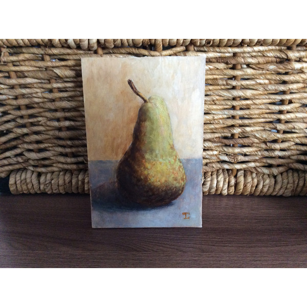 Pear oil painting still life fruit