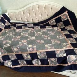 boho handmade patchwork quilt/twin size duvet cover/vintage throw blanket