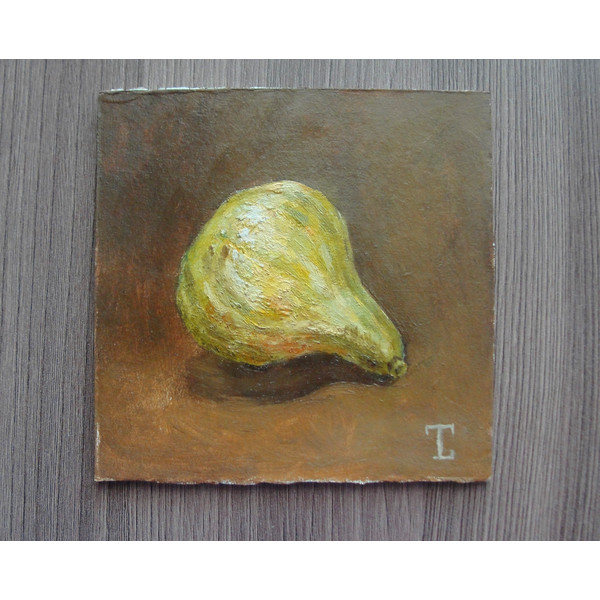 "Fig" oil small painting fruit stilllife original wall art picture artwork