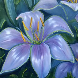 White lily/ oil painting/Digital download print