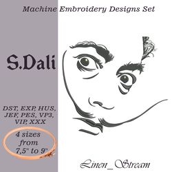 S.Dali Sooner or later... 3 Machine embroidery designs in 8 formats and 4 sizes