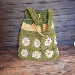 Granny Square Bag Crochet Shoulder Bag Bohemian Woman Purse Handmade Bags Crochet Purse Afghan Bag Colorfull Hippie Bag