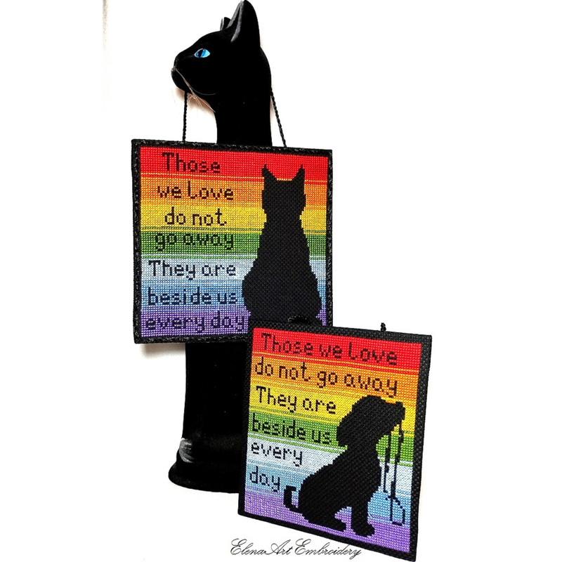 Dog Memorial Embroidery. Loss of Dog Gift. Pet Loss Gift. Dog Memory. Easy Cross Stitch Pattern PDF. Beginner Embroidery.jpg