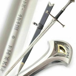 custom handmade, lord of the rings sword 40 inches, anduril narsil sword of strider, swords battle ready, with scabbard