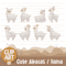Cute Alpaca Animal Clipart Banner01.png