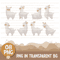 Cute Alpaca Animal Clipart Banner02.png
