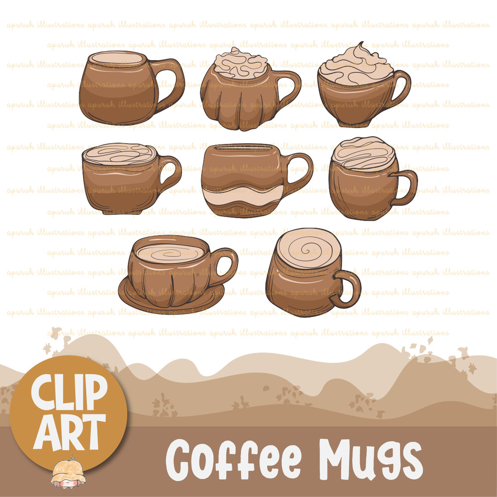 Coffee Mugs Clipart Banner01.png