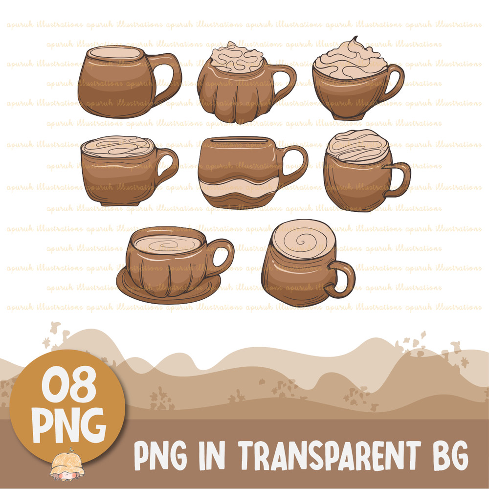 Coffee Mugs Clipart Banner02.png
