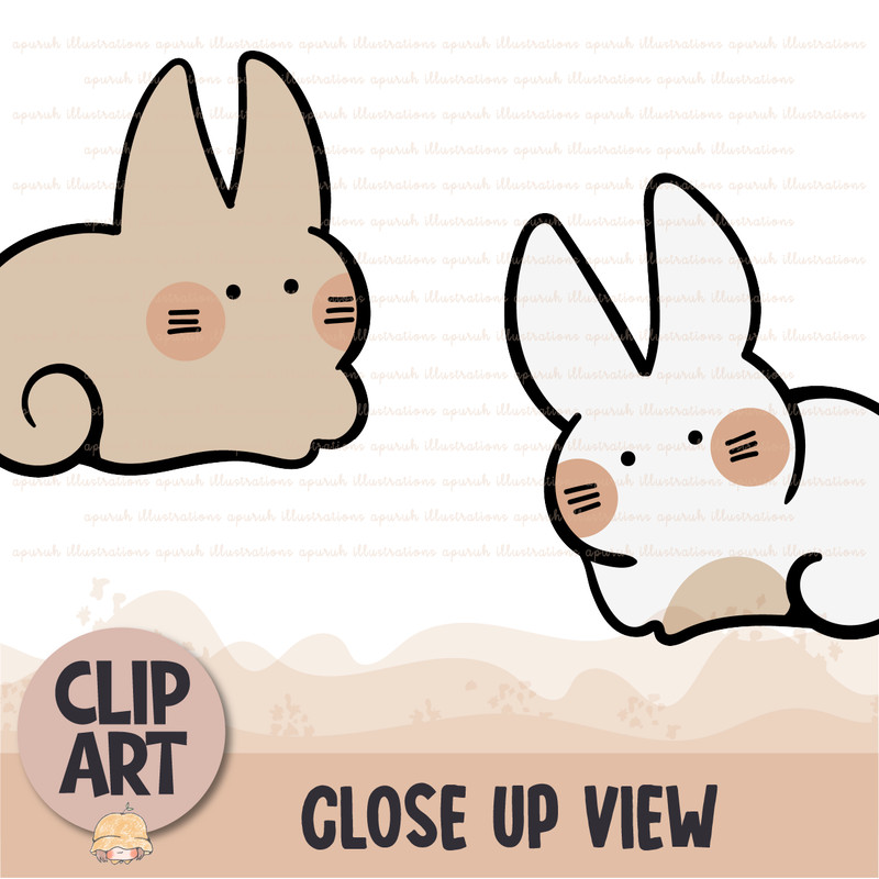 Cute Rabbit Bunny 02 Animal Clipart Banner03.png