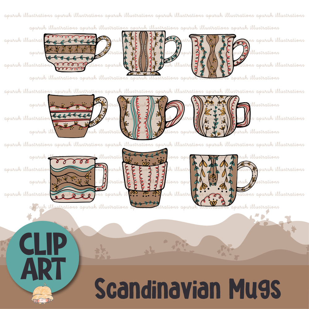 Scandinavian Coffee Mugs Clipart Banner01.png