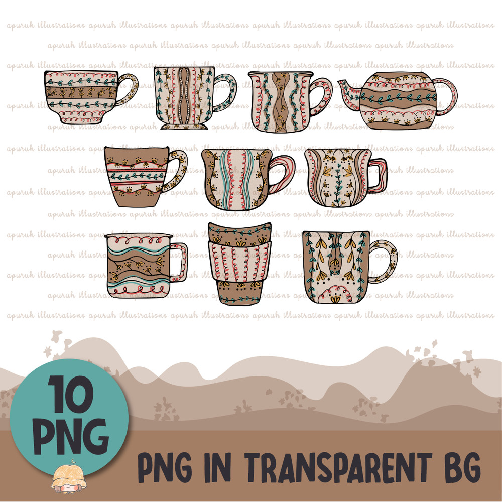 Scandinavian Coffee Mugs Clipart Banner02.png