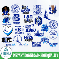 bennett college svg, hbcu teams svg, hbcu football svg, sport bundle svg, clipart