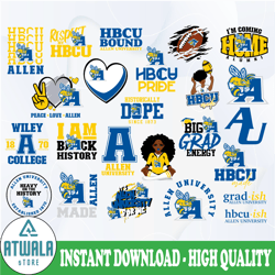 allen university svg,hbcu teams svg, hbcu football svg, sport bundle svg, clipart
