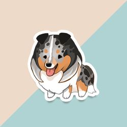 vinyl sticker rough collie blue merle
