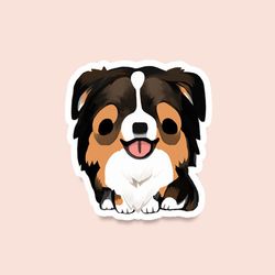 vinyl sticker australian shepherd tricolor aussie