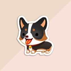 vinyl sticker tricolor corgi