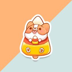 vinyl sticker corgi  candy corg