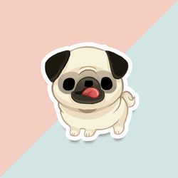 vinyl sticker pug