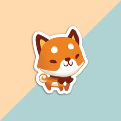 vinyl sticker red shiba inu