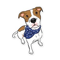 smiling pitbull sticker, cute pitbull sticker, pittie sticker, pit bull sticker, pittie mom, pittie dad, dog sticker