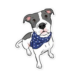 smiling pitbull sticker, cute pitbull sticker, pittie sticker, pit bull sticker, pittie mom, pittie dad, dog sticker