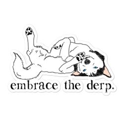 funny husky sticker, funny dog sticker, husky mom, husky dad, derpy dog, dog mom gift, dog dad gift