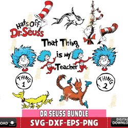 Dr Seuss Bundle Svg , Dr Suess Bundle svg eps dxf png, Silhouette, digital Download, file cut , Instant Download