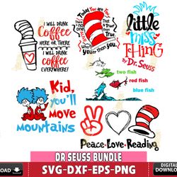 dr seuss bundle svg dxf eps png , dr seuss bundle svg, for cricut, silhouette, digital , file cut , instant download