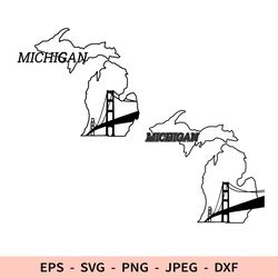 Michigan Bridge Svg File for Cricut Michigan Sublimation dxf for laser cut