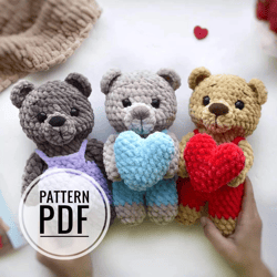Bear a heart crochet pattern