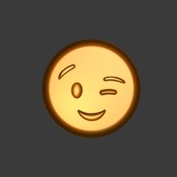 Emoji winking stl FILE